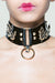 Forbidden S*X Leather Choker with Gold Hardware