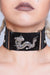 Gothic Dragon Collar with Skull Studs