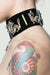 Forbidden S*X Leather Choker with Gold Hardware