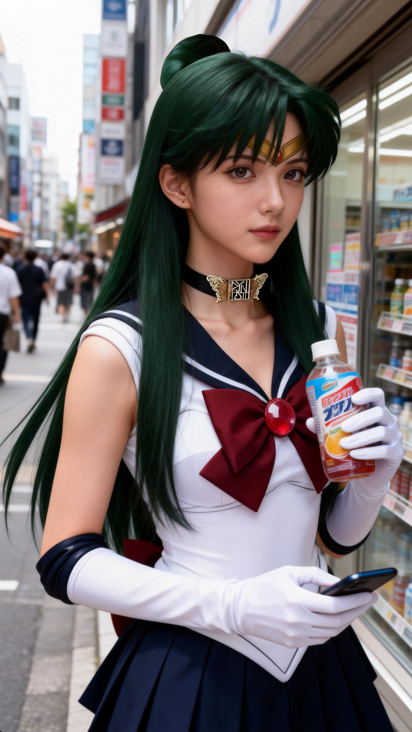 Madame Angelina 3-D Butterfly Noir Choker