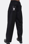Azure Dragon Embroidered Smart Loose Fit Trousers (Unisex)