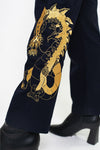 Azure Dragon Embroidered Tailored Trousers