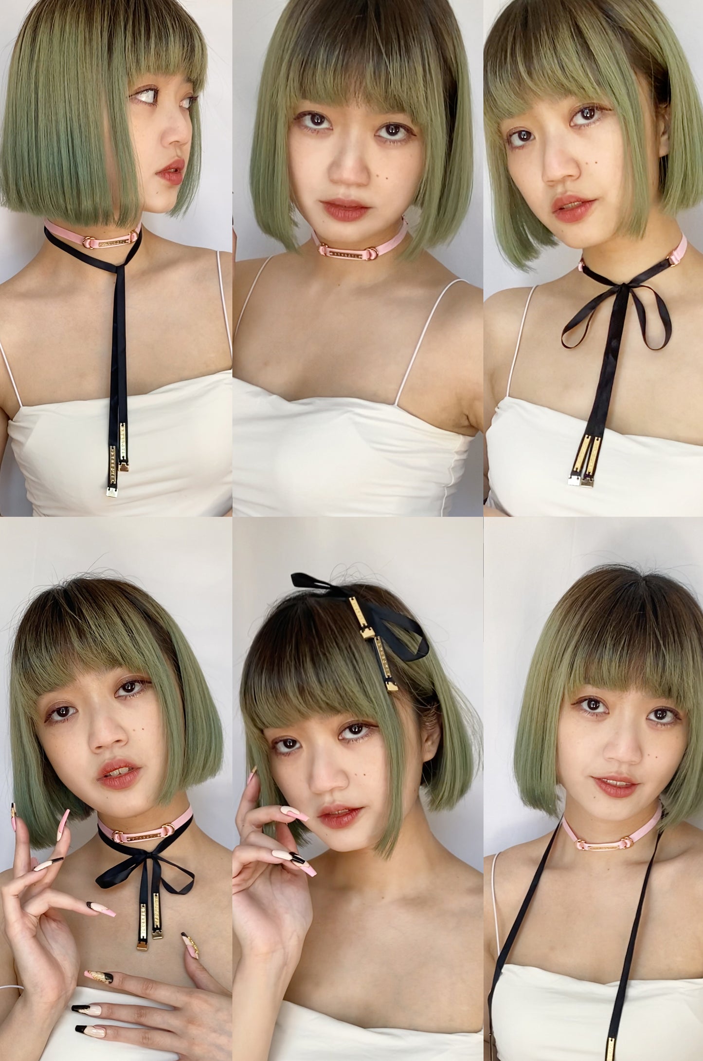 Black Pinky Skinny Wrap Choker