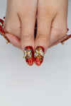 The Crimson Butterflies Luxe Nails
