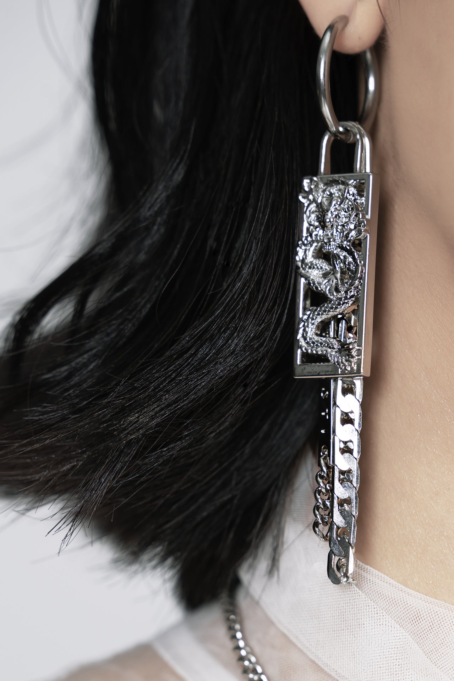 The Dragon Kill Silver Dangling Earrings