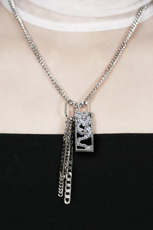 Dragon Kill Silver Chain Necklace