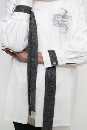 Genbu Embroidered Two-ways Shirts with Victorian Sleeves
