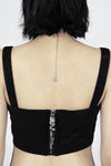 Madame Angelina black Strappy Cropped Top