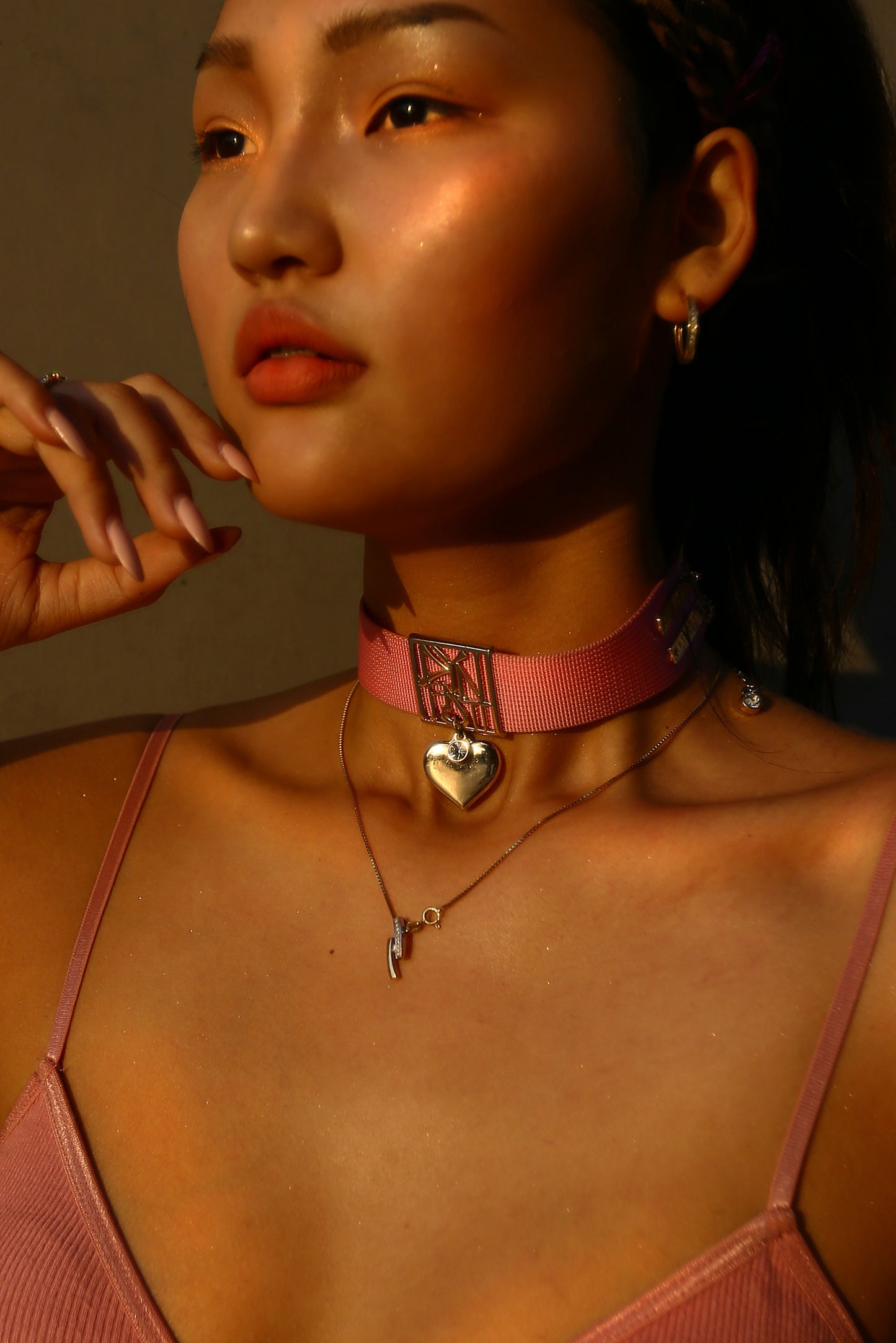Spoil Princess Choker with Dangling Heart